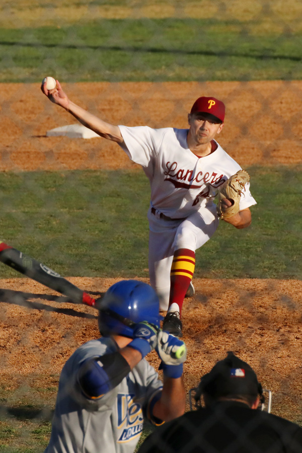 Gordon Ingebritson is 4-0 to lead the PCC pitching staff this season, photo by Richard Quinton.