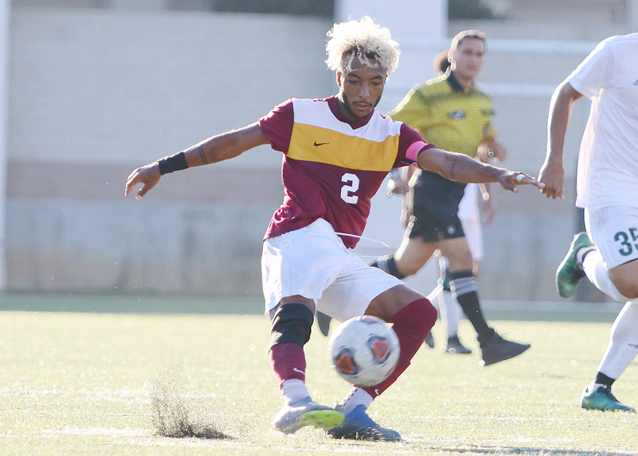 Bryce Watson in action earlier this season. He was in all three Lancers goals in Friday's 3-3 tie v. Mt. SAC.