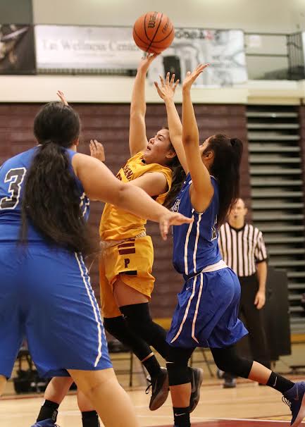Elise Ortega was a key factor in the Lancers win over Cerritos, 61-53, Friday night.