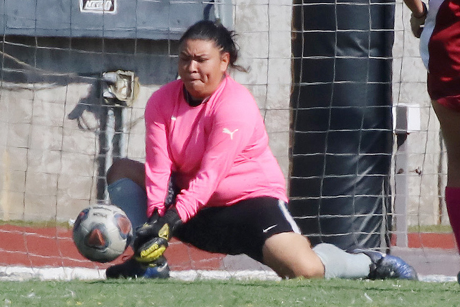 Freshman goalie Deanna Campos has been solid for the Lancers in the past few games.