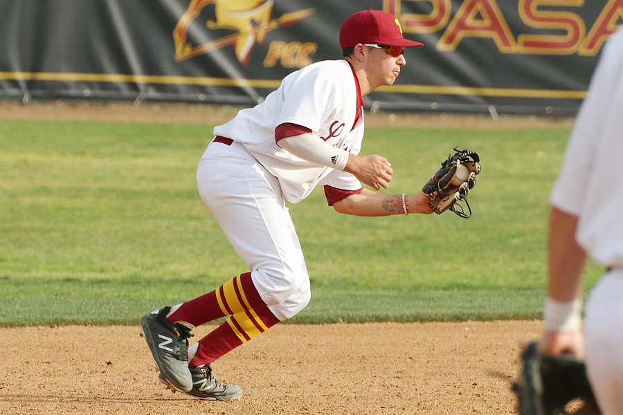 Lancer shortstop Ryan Lewis has been sparkling with the glove and makes a play in a game earlier this week.