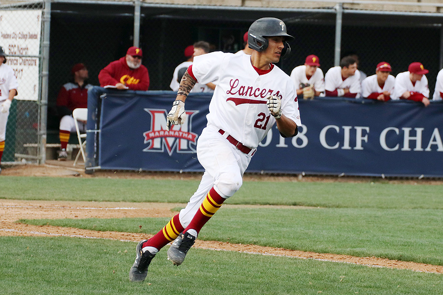Lancers batting leader Gabriel Arellano runs the bases during a recent game.