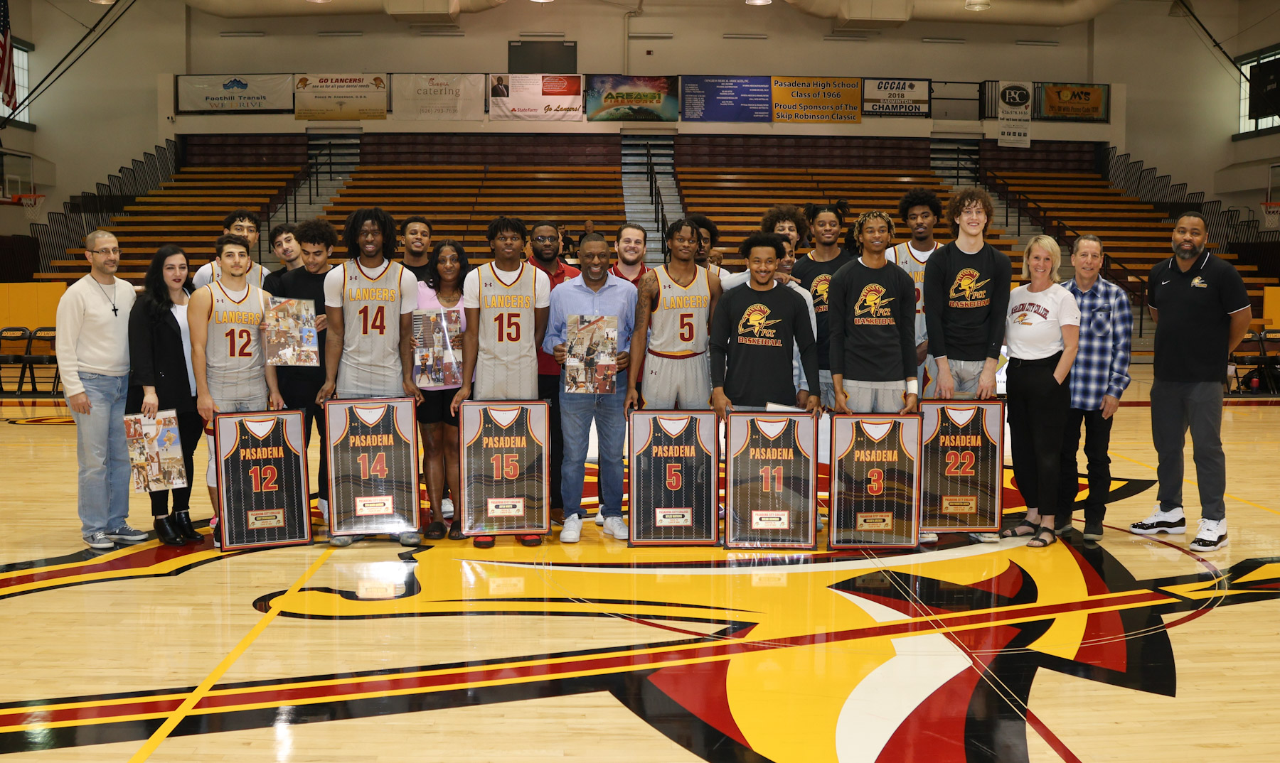 The Lancers celebrated their seven sophomores on Friday night (photo by Richard Quinton).