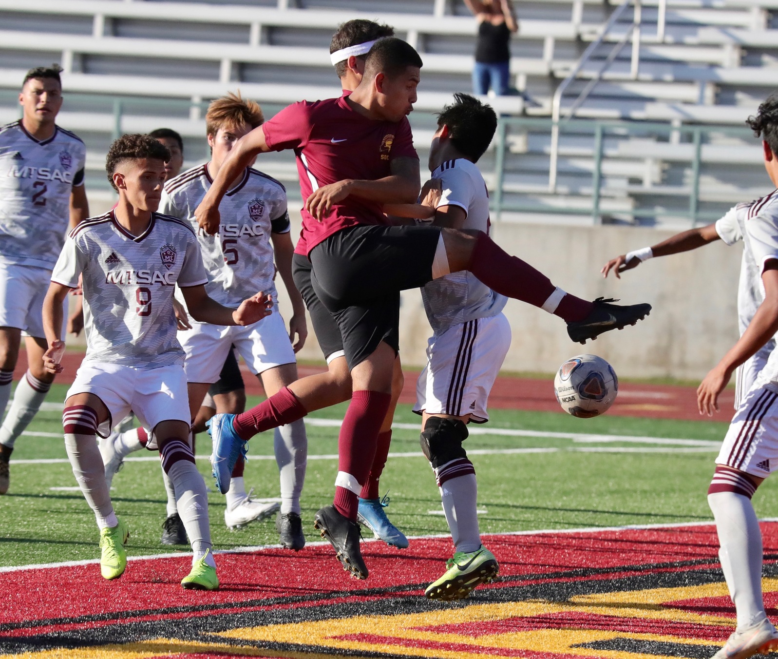 Andres Velasquez, in action in a recent match, scored 2 goals in today's win, photo by Michael Watkins.