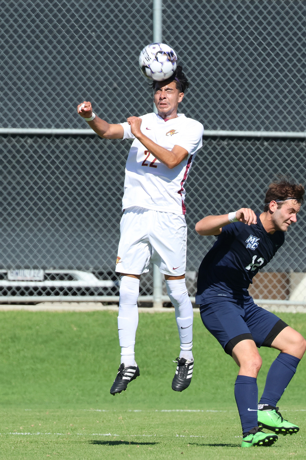 Angel Nolasco scored the only goal in PCC's 1-0 win at Victor Valley on Tuesday (photo by Richard Quinton).