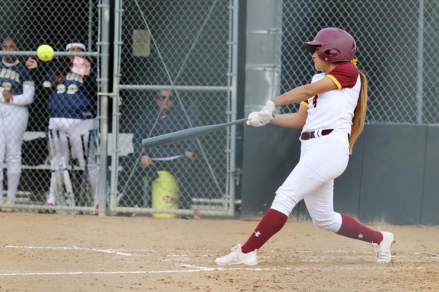 Second baseman Danielle Ruiz is one of many Lancers excelling at the plate this week, photo by Richard Quinton.