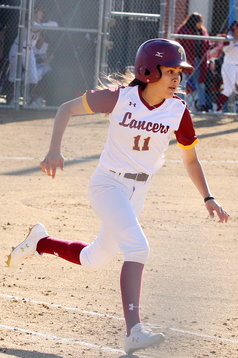 Lancer Gabi Perez has been a big factor for the Lancers with her bat, glove and baserunning.