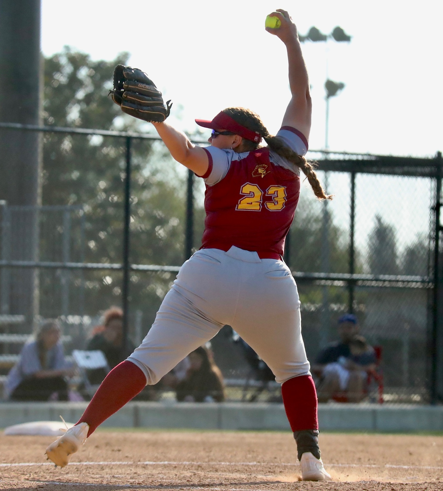 Kiley Kraft pitched two wins on Saturday for the PCC softball team.