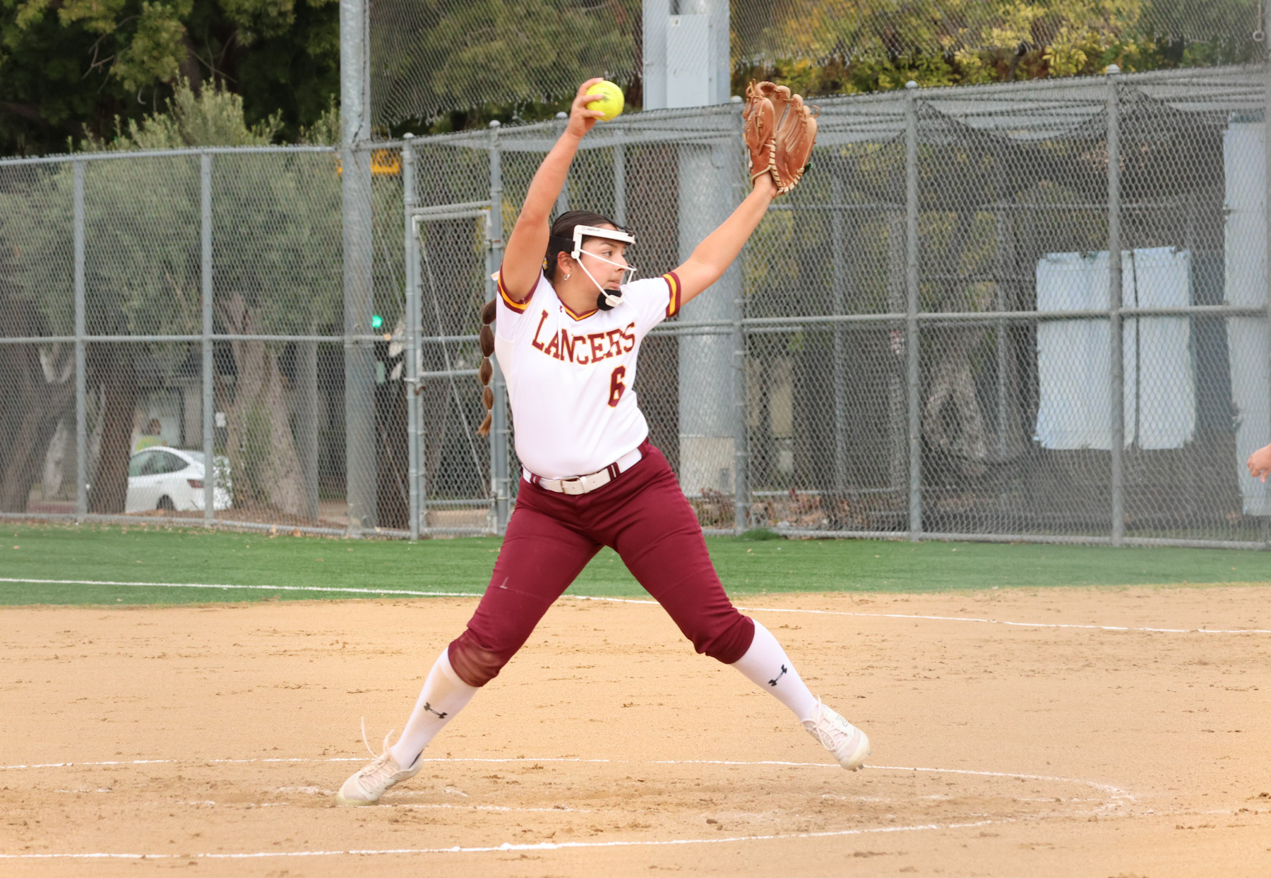 Leiana Rodriguez fires a pitch during a recent game (photo by Richard Quinton).