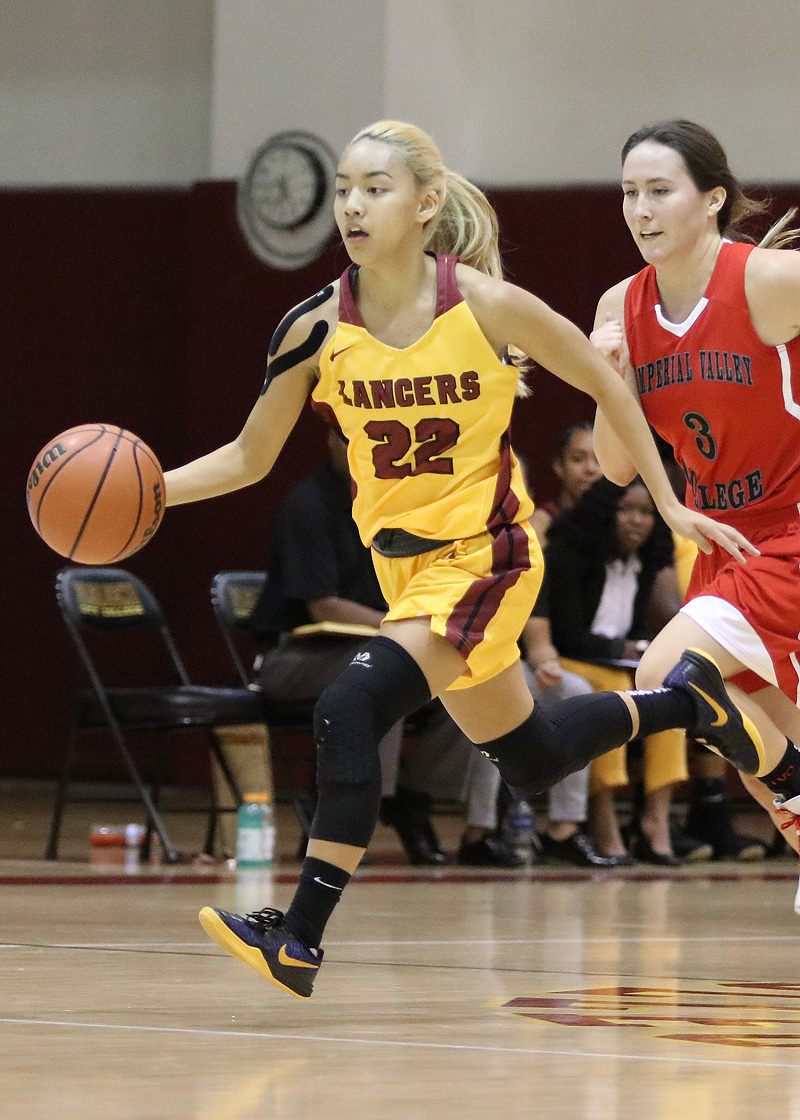 Kailey Thai, from Arroyo High, led the Lancers to a win over College of the Sequoias on Friday night at the HP Gym. She is in action here in the team's home opener on Thursday, photo by Richard Quinton.