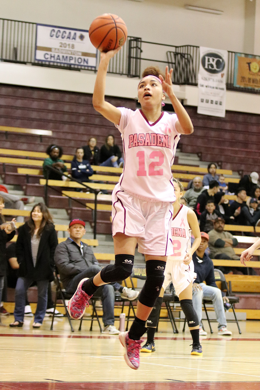 Daniela Mendez goes up for a layup in a recent Lancers game.