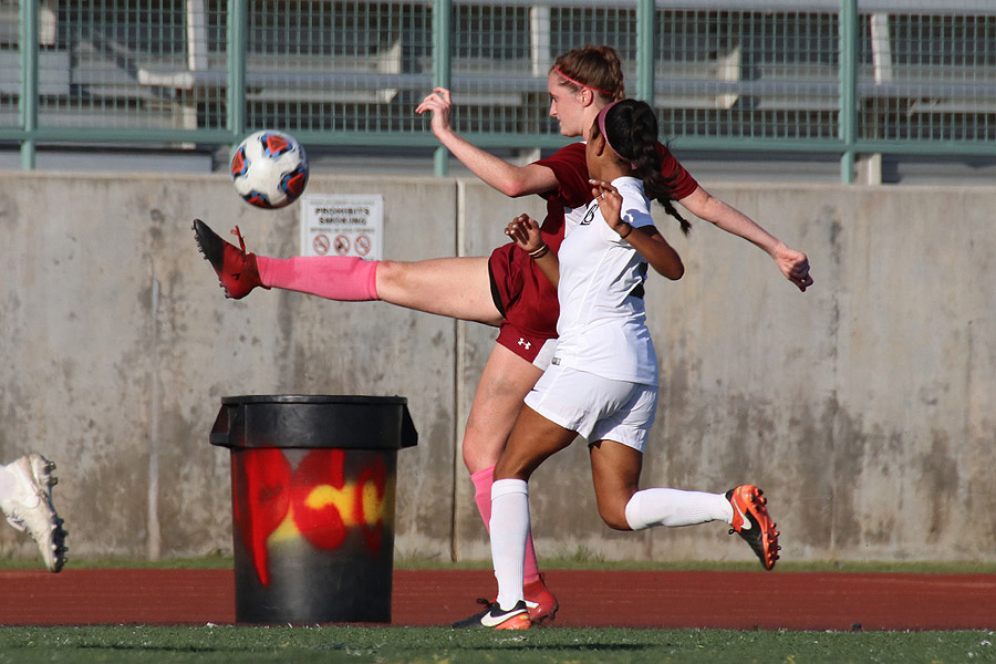 Summer Hofstad scored PCC's game-winning goal Friday at East Los Angeles College.