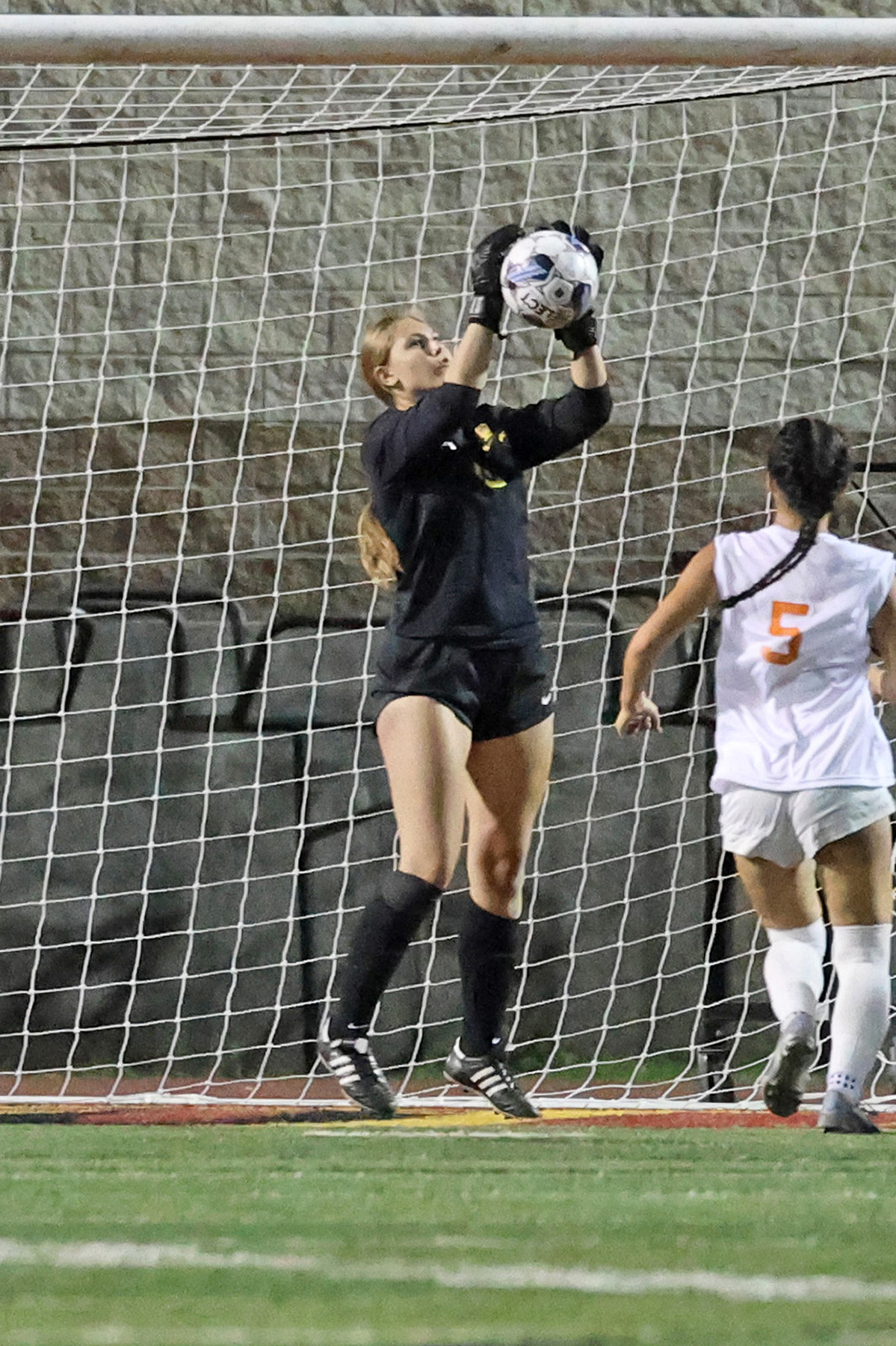Francesca Agliolo has been part of a 2-goalie tandem for PCC's state fifth-best defense (photo by Richard Quinton).