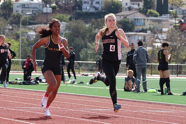 Kessa Rychlick (right) returns for her second season on the Pasadena City College women's track and field team.