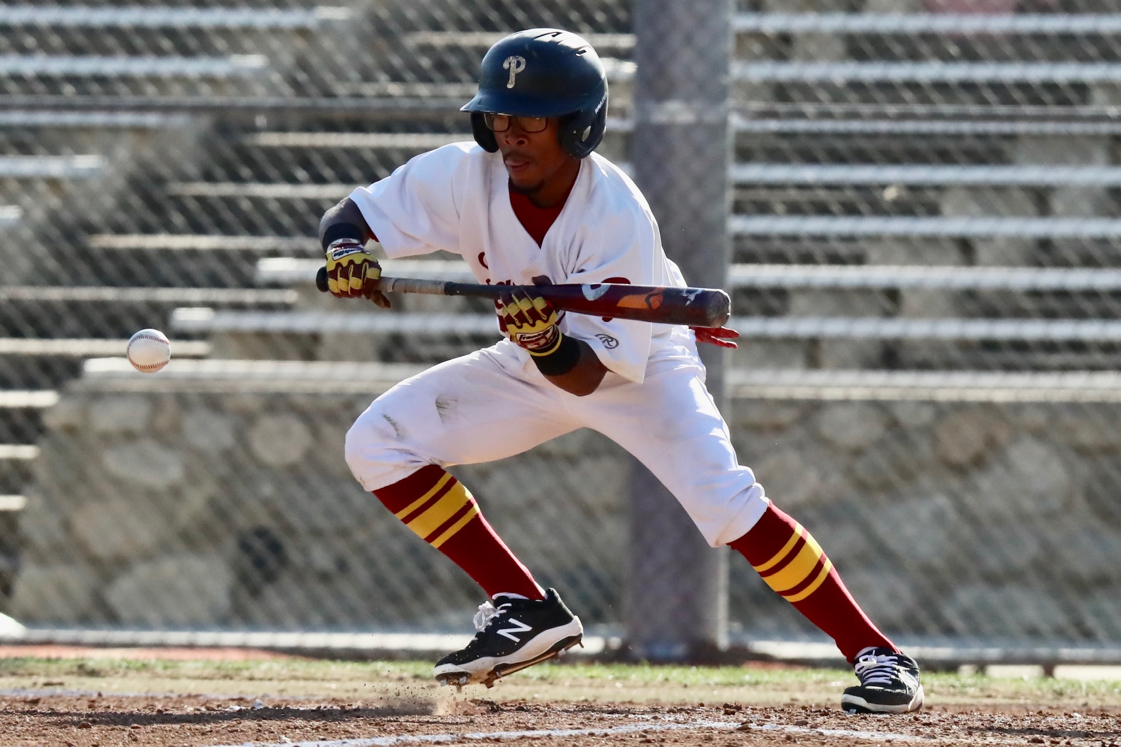 Aryonis Harrison, a returning sophomore from the 2020 team, is the team's starting leftfielder (photo by Michael Watkins, Athletics).