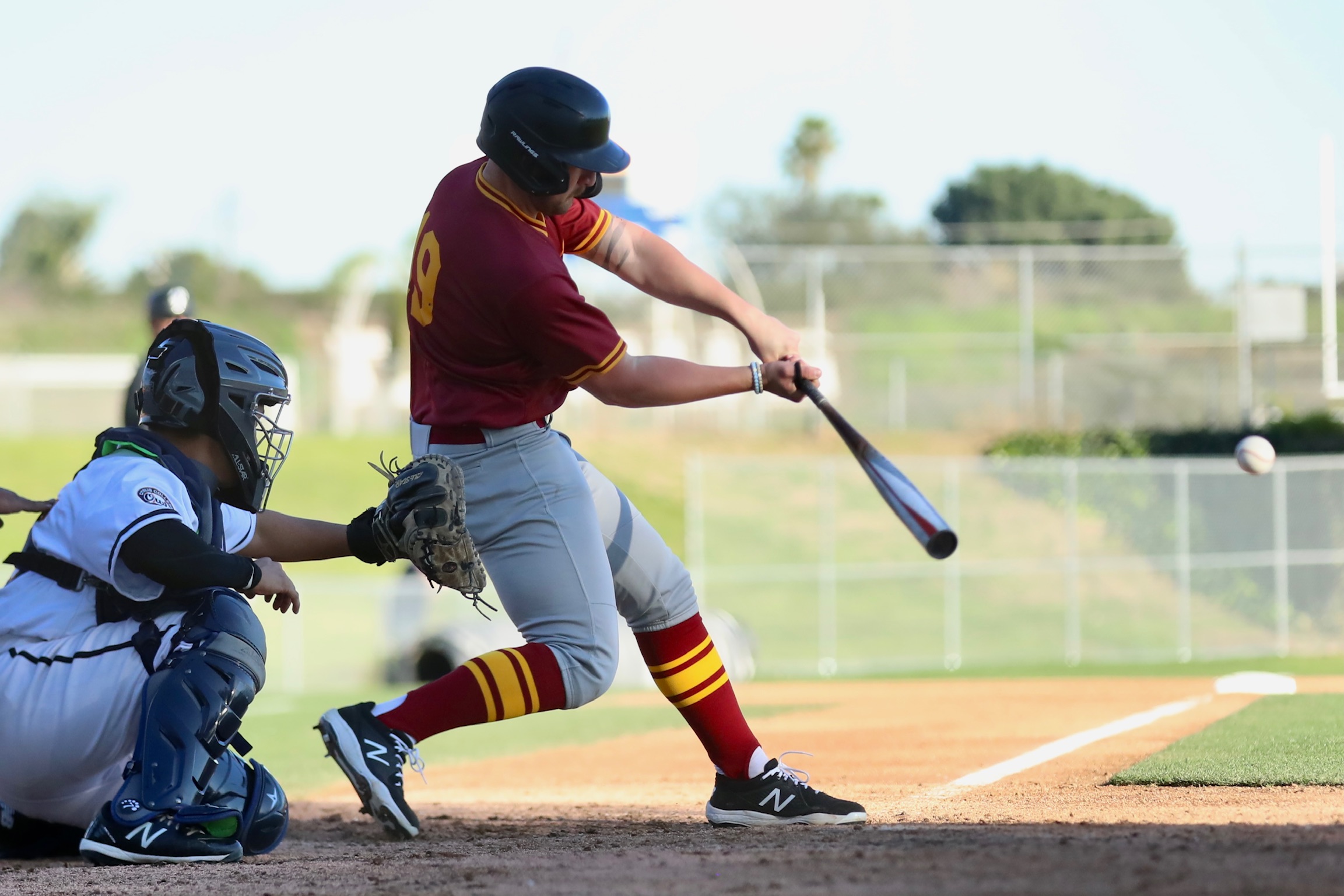 Jake Trabbie is off to a good hitting start for the PCC baseball team (photo by Michael Watkins, Athletics).