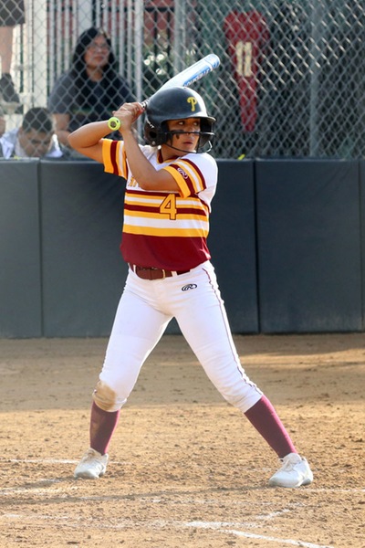 Hot-hitting Jazmine Cabrera leads the Lancers in batting thus far this year, photo by Richard Quinton.