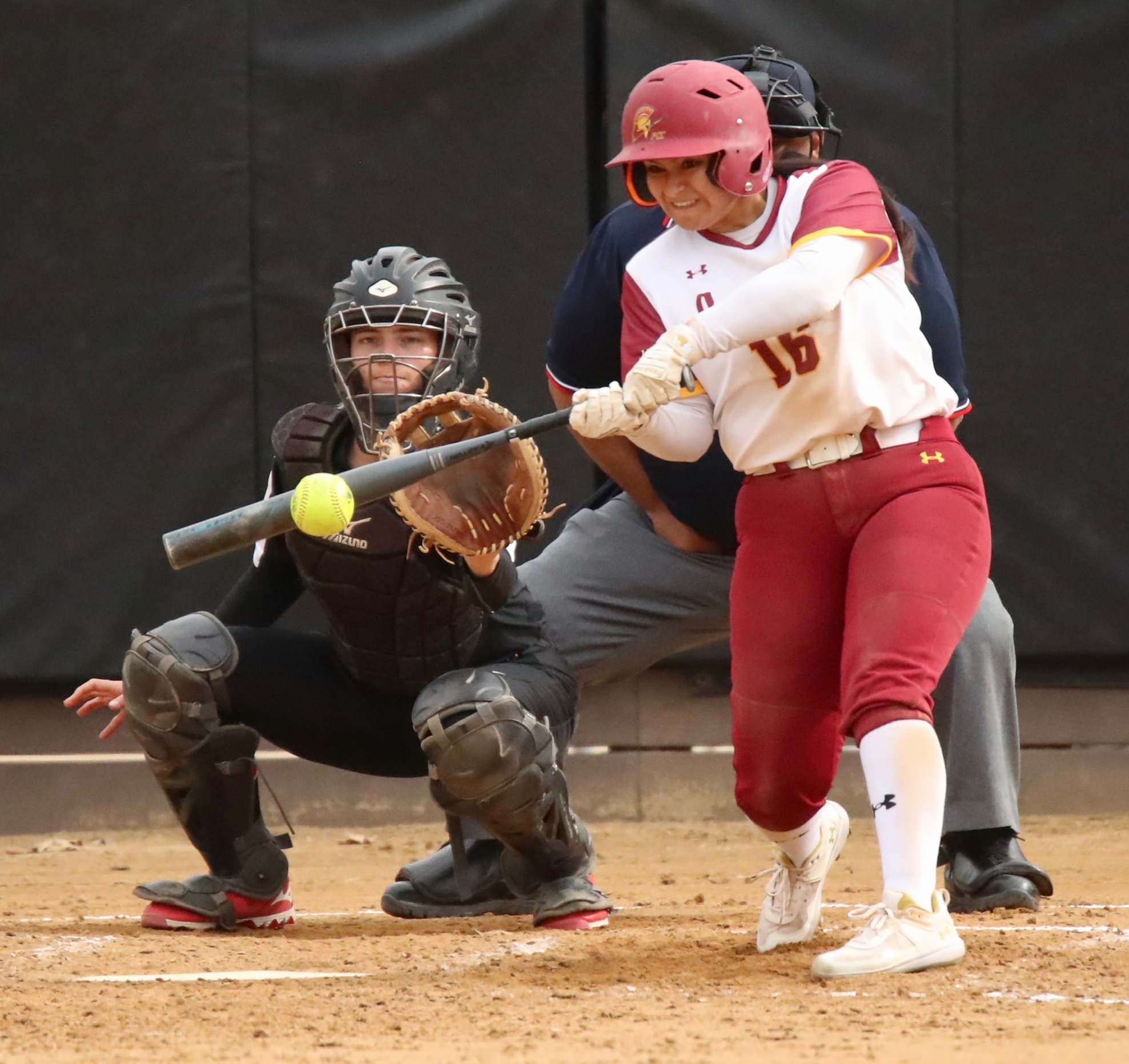 Priscilla Ortega had six hits in the Lancers doubleheader sweep on March 5 (file photo by Michael Watkins, Athletics).