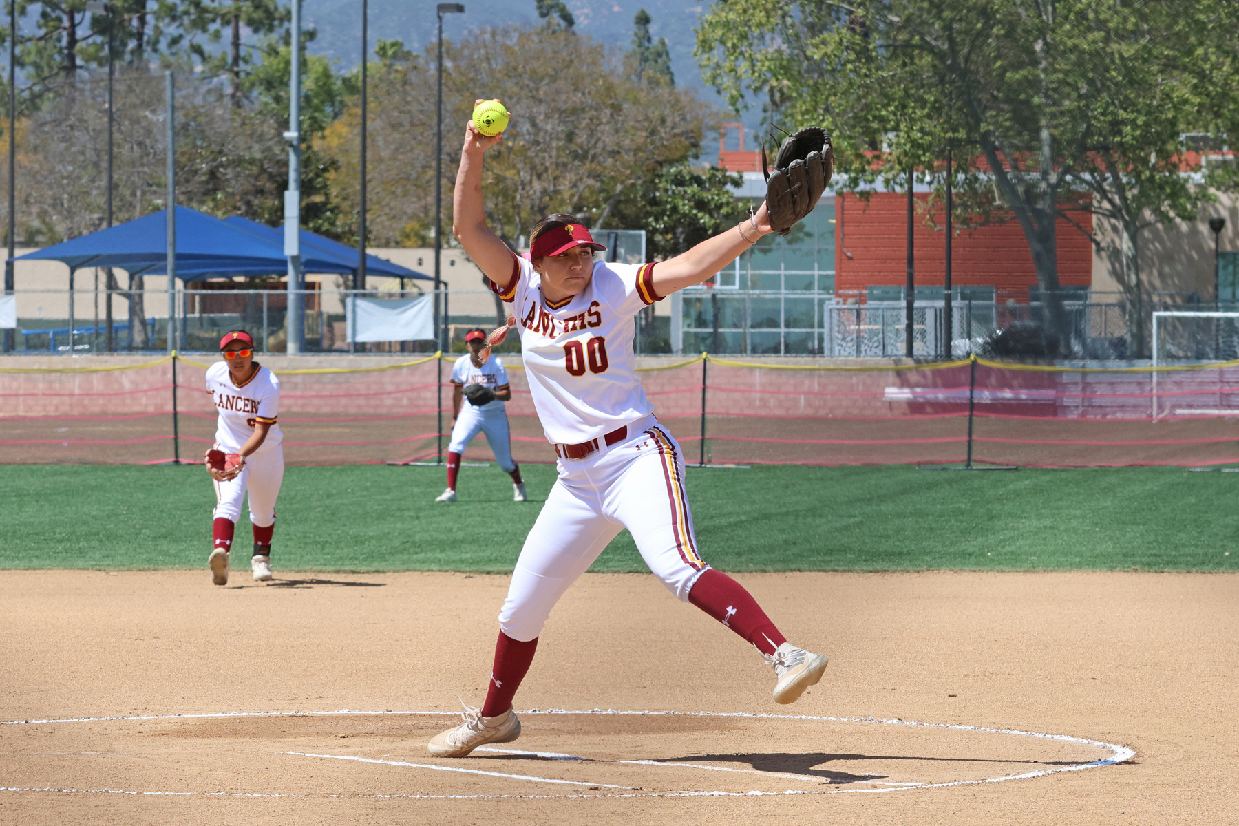 Austyn Helmuth fires a 4-hitter in PCC's win on Wednesday (photo by Richard Quinton).